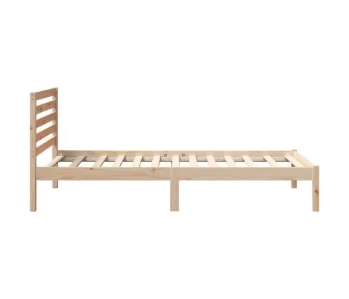 Voodi Raam Peaga Pruun 80 X 200 Cm Tahke Mänd