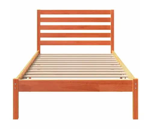 Gultas Rāmis Vaska Brūna 90 X 190 Cm Masīvkoka Priede Vidaxl Gultas Rāmis Vaska Brūna 90 X 190 Cm Masīvkoka Priede Vidaxl