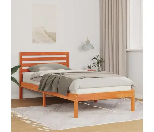 Lovos Rėmas Su Galvūgalio Vaško Ruda 75 X 190 Cm Pušies Masyvas