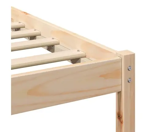 Gultas Rāmis Brūna 200 X 200 Cm Masīvkoka Priede Vidaxl