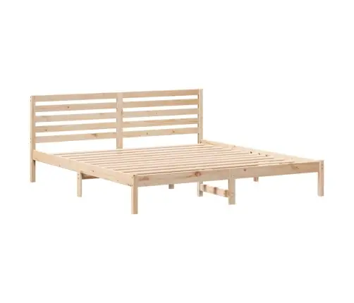 Gultas Rāmis Brūna 180 X 200 Cm Masīvkoka Priede Vidaxl