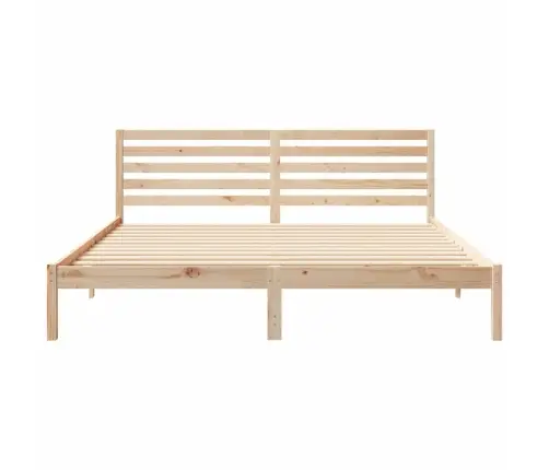 Gultas Rāmis Brūna 180 X 200 Cm Masīvkoka Priede Vidaxl