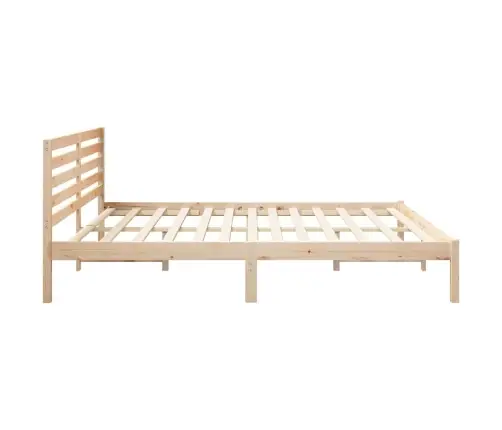 Gultas Rāmis Brūna 180 X 200 Cm Masīvkoka Priede Vidaxl