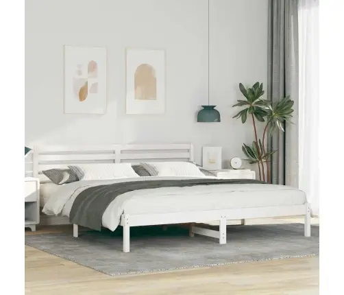 Gultas Rāmis Balts 180 X 200 Cm Masīvkoka Priede Vidaxl