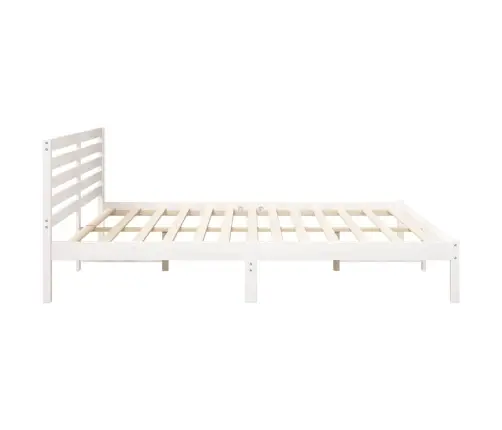 Gultas Rāmis Balts 180 X 200 Cm Masīvkoka Priede Vidaxl