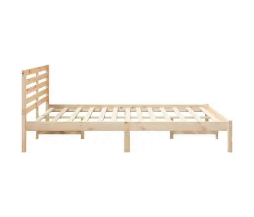 Gultas Rāmis Brūna 160 X 200 Cm Masīvkoka Priede Vidaxl