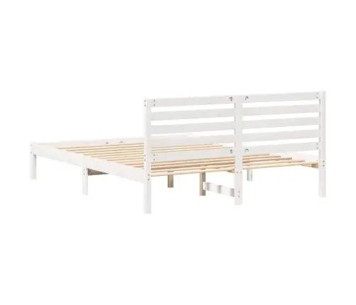 Lovos Rėmas Balta 160 X 200 Cm Kietos Pušies Mediena