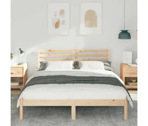 Lovos Rėmas Ruda 150 X 200 Cm Kietos Pušies Mediena