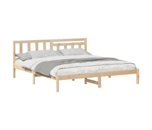 Lovos Rėmas Ruda 150 X 200 Cm Kietos Pušies Mediena