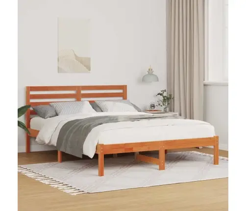 Gultas Rāmis Vaska Brūna 140 X 190 Cm Masīvkoka Priede Vidaxl Gultas Rāmis Vaska Brūna 140 X 190 Cm Masīvkoka Priede Vidaxl