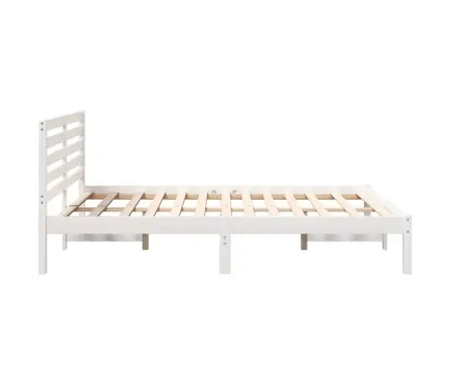 Lovos Rėmas Balta 135 X 190 Cm Kietos Pušies Mediena