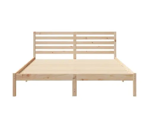 Gultas Rāmis Brūna 160 X 210 Cm Masīvkoka Priede Vidaxl