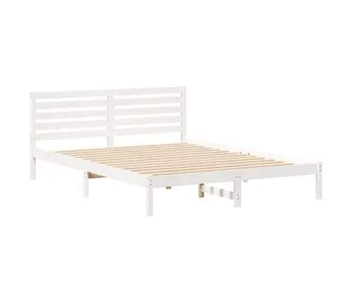 Lovos Rėmas Balta 160 X 210 Cm Kietos Pušies Mediena