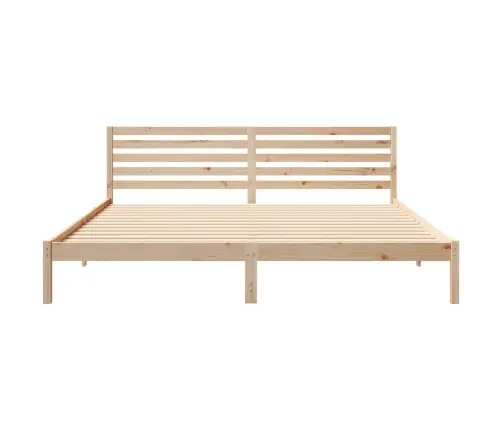 Gultas Rāmis Brūna 200 X 210 Cm Masīvkoka Priede Vidaxl