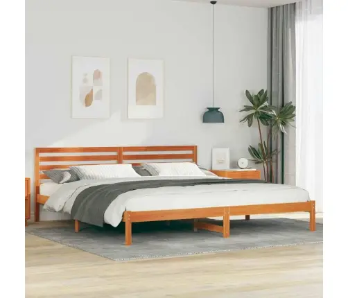 Lovos Rėmas Vaško Ruda 200 X 210 Cm Kietos Pušies Mediena