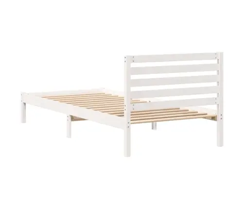 Lovos Rėmas Balta 90 X 220 Cm Kietos Pušies Mediena