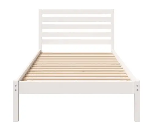 Lovos Rėmas Balta 90 X 220 Cm Kietos Pušies Mediena