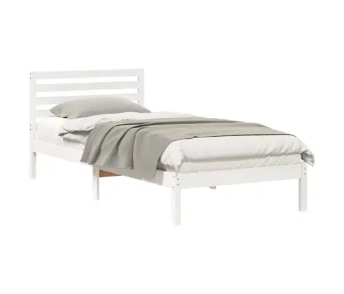 Lovos Rėmas Balta 90 X 220 Cm Kietos Pušies Mediena