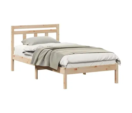 Gultas Rāmis Brūna 80 X 200 Cm Priedes Masīvkoks Vidaxl