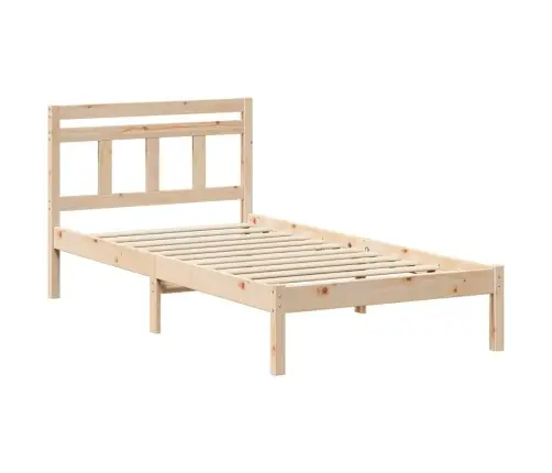 Gultas Rāmis Brūna 100 X 200 Cm Priedes Masīvkoks Vidaxl