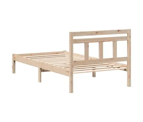 Gultas Rāmis Brūna 100 X 200 Cm Priedes Masīvkoks Vidaxl