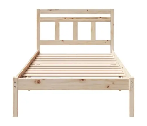 Gultas Rāmis Brūna 100 X 200 Cm Priedes Masīvkoks Vidaxl