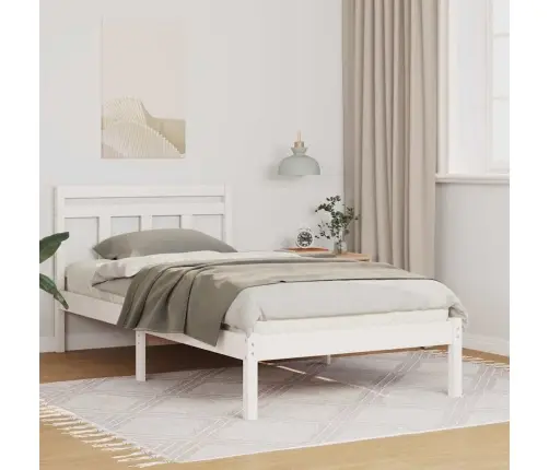 Lovos Rėmas Balta 100 X 200 Cm Kietos Pušies Mediena