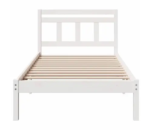Lovos Rėmas Balta 90 X 190 Cm Kietos Pušies Mediena