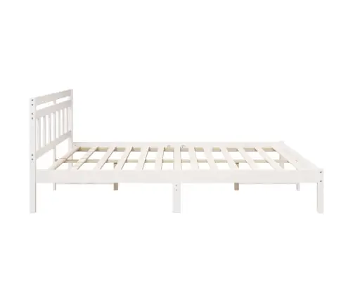 Gultas Rāmis Balts 180 X 200 Cm Priedes Masīvkoks Vidaxl