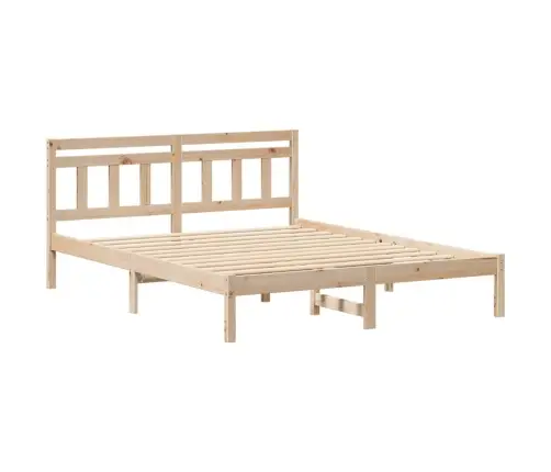 Gultas Rāmis Brūna 160 Cm X 200 Cm Priedes Masīvkoks Vidaxl