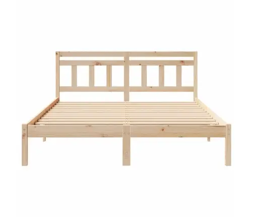 Gultas Rāmis Brūna 160 Cm X 200 Cm Priedes Masīvkoks Vidaxl