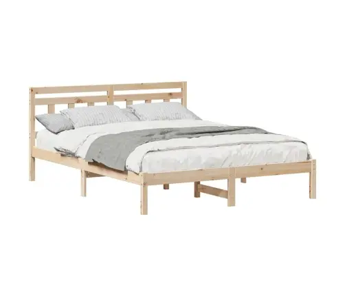 Gultas Rāmis Brūna 160 Cm X 200 Cm Priedes Masīvkoks Vidaxl