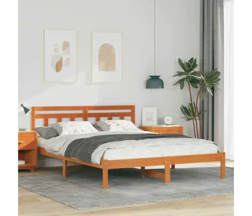 Lovos Rėmas Ruda 140 X 200 Cm Kietos Pušies Mediena