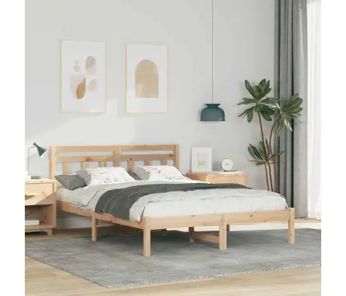 Gultas Rāmis Brūna 120 X 200 Cm Priedes Masīvkoks Vidaxl