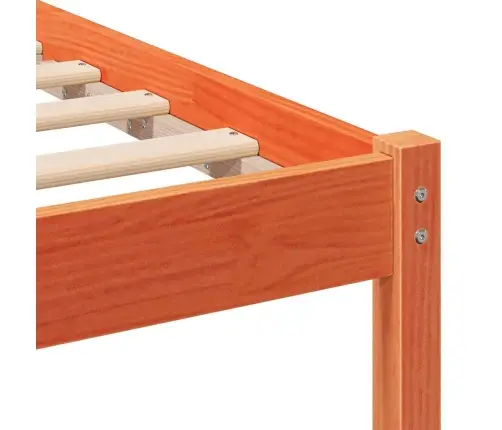 Gultas Rāmis Brūna 120 X 190 Cm Priedes Masīvkoks Vidaxl