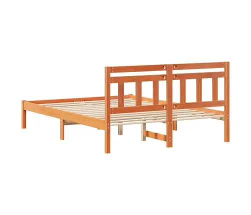 Gultas Rāmis Brūna 120 X 190 Cm Priedes Masīvkoks Vidaxl