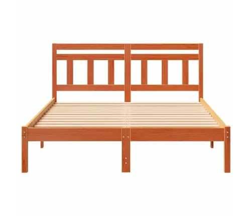Gultas Rāmis Brūna 120 X 190 Cm Priedes Masīvkoks Vidaxl