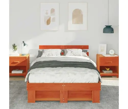 Lovos Rėmas Vaško Ruda 140 X 190 Cm Kietos Pušies Mediena