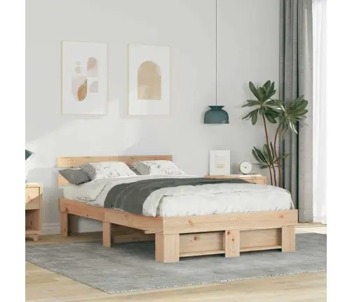 Lovos Rėmas Ruda 135 X 190 Cm Kietos Pušies Mediena