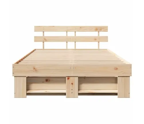 Lovos Rėmas Ruda 135 X 190 Cm Kietos Pušies Mediena