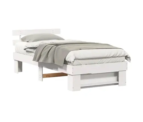 Lovos Rėmas Balta 75 X 190 Cm Kietos Pušies Mediena