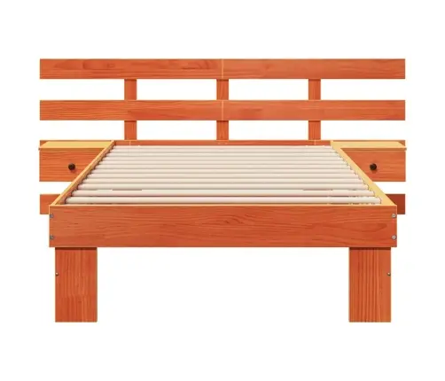 Voodi Raam Peaga Sahtliga Vahapruun 80 X 200 Cm Männipuit