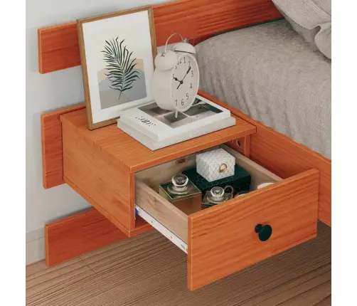 Gultas Rāmis Vaska Brūna 90 X 190 Cm Masīvkoka Priede Vidaxl