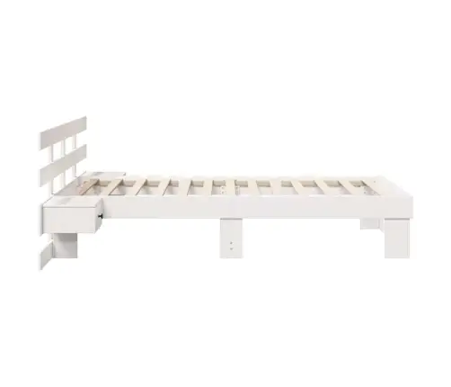 Gultas Rāmis Ar Atvilktni Ar Galvas Klāju Balts 75 X 190 Cm Masīvkoka Priede Vidaxl