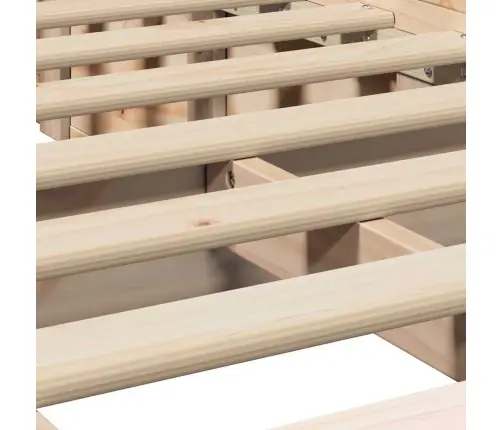 Gultas Rāmis Vaks Brūns 75 X 190 Cm Ciets Priedes Koks Vidaxl