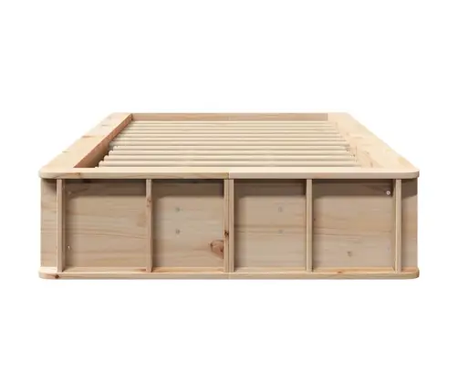 Gultas Rāmis Vaks Brūns 75 X 190 Cm Ciets Priedes Koks Vidaxl