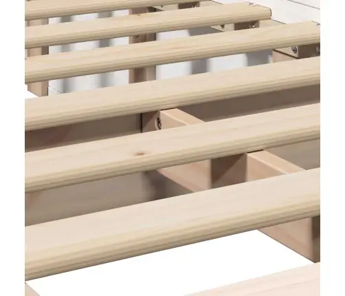 Gultas Rāmis Balts 75 X 190 Cm Ciets Priedes Koks Vidaxl