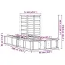 Gultas Rāmis Balts 75 X 190 Cm Ciets Priedes Koks Vidaxl