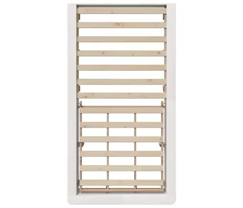 Gultas Rāmis Balts 75 X 190 Cm Ciets Priedes Koks Vidaxl