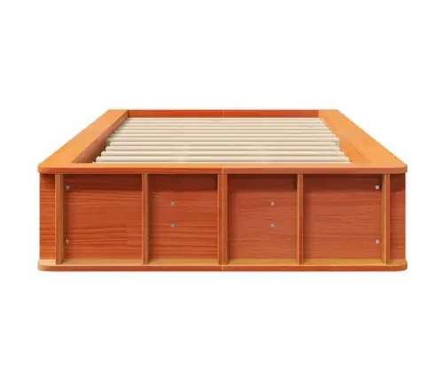 Gultas Rāmis Vaks Brūns 75 X 190 Cm Ciets Priedes Koks Vidaxl